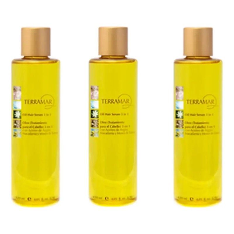 3 Pzs Aceite Para Cabello 3 En 1 Óleo Terramar