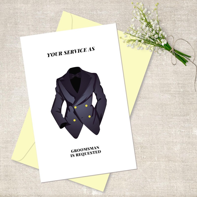 Arsagen Funny Groomsmen Proposal Card, Humorous Will You Be My