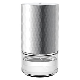 Airversa Waterless Diffuser Essential Oil 100ml Capacity Scent Air Machine for Home Aromatherapy Premium Metal Nebulizer Battery Operated 3 Mist Settings Timers Color Light AN5(Silver)