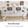 Treesland 47 Inch Computer Desk with Bookshelf, Corner Desk with