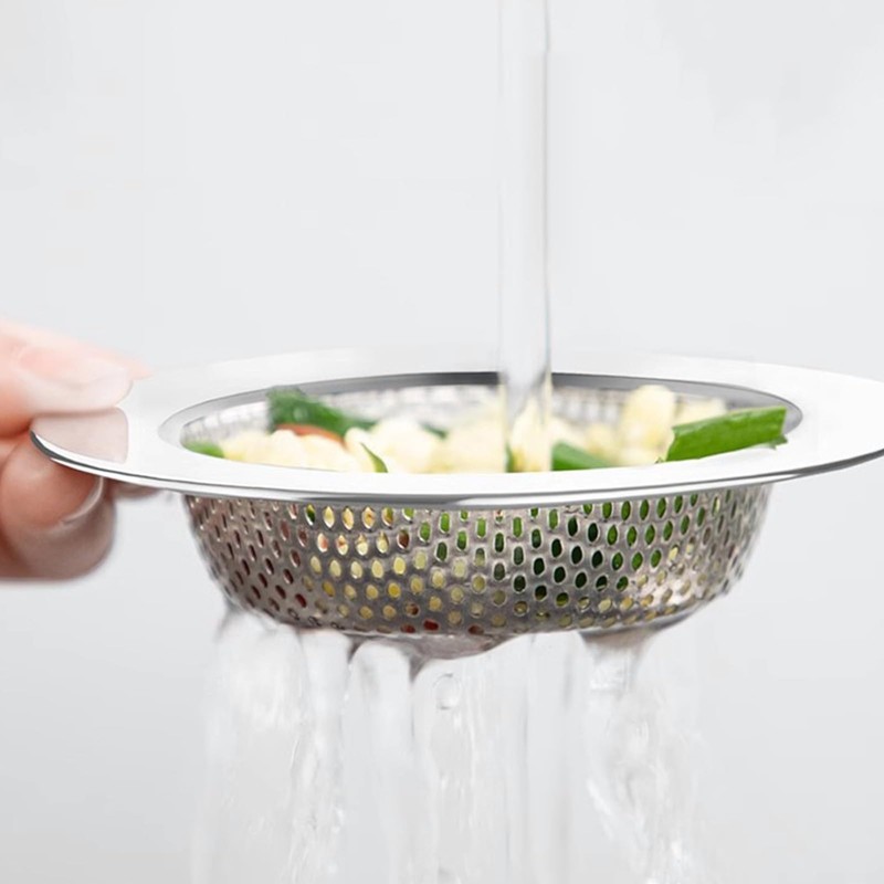 Kitchen Sink Strainer, Stainless Steel Sink Drain Strainer, Dishwasher Safe（External