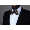 HISDERN Paisley Wedding Self Bow Tie Handkerchief Men's Self Bow