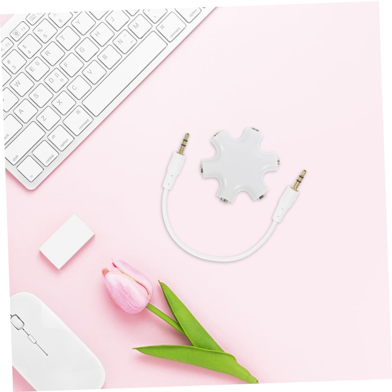 NOLITOY Hexangular Earphone Splitter Adapter Way Audio Connector for Music