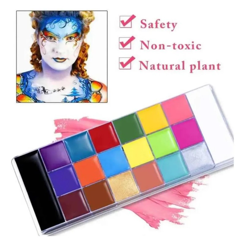 Kit Completo De Maquillaje Acuarela Para Rostro Y Cuerpo
