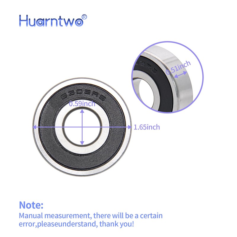 Huarntwo 6302-2RS Replacement Ball Bearing for DeWalt DW708, DW716, DW717,