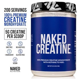 Pure Creatine Monohydrate – 200 Servings - 1,000 Grams, 2.2lb Bulk, Vegan, Non-GMO, Gluten Free, Soy Free. Aid Strength Gains, No Artificial Ingredien
