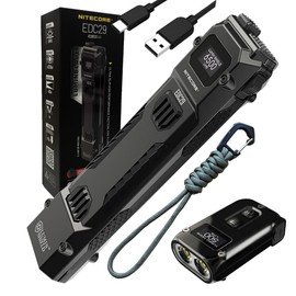 NiteCore Combo: EDC29 + TINI 2 SS Keychain EDC29 6500 Lumens Rechargeable Flashlight + TINI-2 SS 500 Lumens Keychain Light, OLED Display, 61hrs & 60hrs Runtime, USB-C Rechargeable, Outdoor, EDC