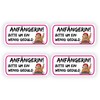 GamesMonkey® - 4 Beginner Stickers (20 x 10 cm) for