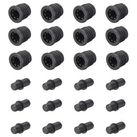 sourcing map 12 Pairs Speaker Kit Guides for Small Pens 19.5 mm Black Diameter 5.6 mm