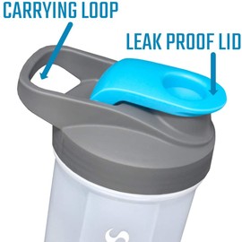 Synergy Protein Nutrition Shaker Bottle 3-Pack (18/24/24oz, Blue/Green/Pink)