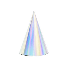 wYw Set of 6 Party Hats - Light Pink With Golden Dots, 21 cm