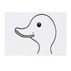 'Rubber Duck Head' Temporary Tattoo - Water Resistant, Skin-Safe, Non-Toxic