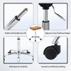 FIRAVOE Office Stool with Wheels (300lbs Capacity) (Adjustable Height 17"-21")