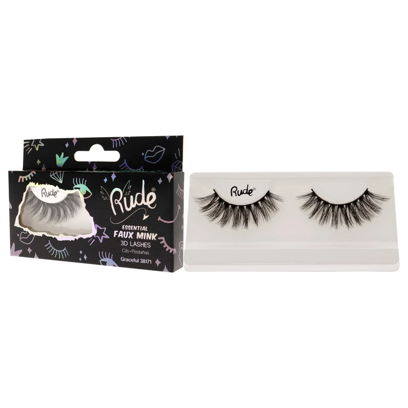 Rude Cosmetics Essential Faux Mink 3D Lashes - Graceful Pair