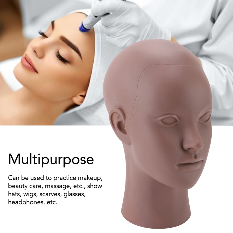 Female Bald Head Mannequin PVC Soft Rubber Human Skin Texture