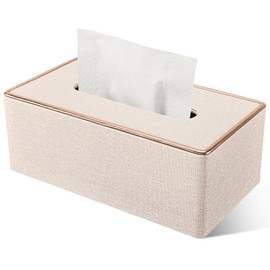 Richblue Tissue Case Stylish Tissue Box Tissue Cover Luxury PU Leather Tissue Box Internal Dimensions Approx. W23.5×D12×H8 cm Paper Towel Case Tissue Holder for Home/Office/Car/Hotel Fashion Interior