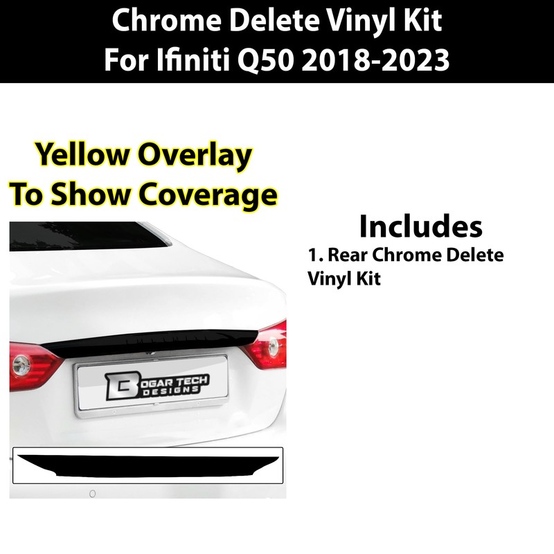 BOGAR TECH DESIGNS Rear Bumper Chrome Delete Overlay Compatible with