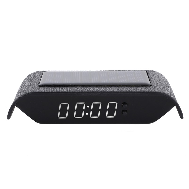 Car Digital Clock Auto Truck Solar Powered Time Date Temperature