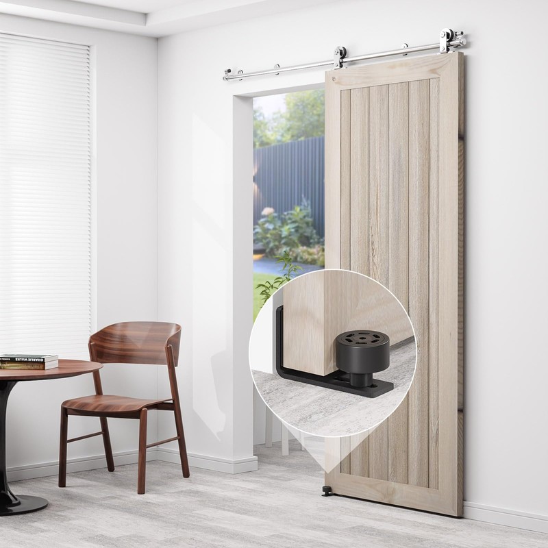 2PCS AONAYIOA Adjustable Roller Sliding Barn Door Bottom Floor Guide,