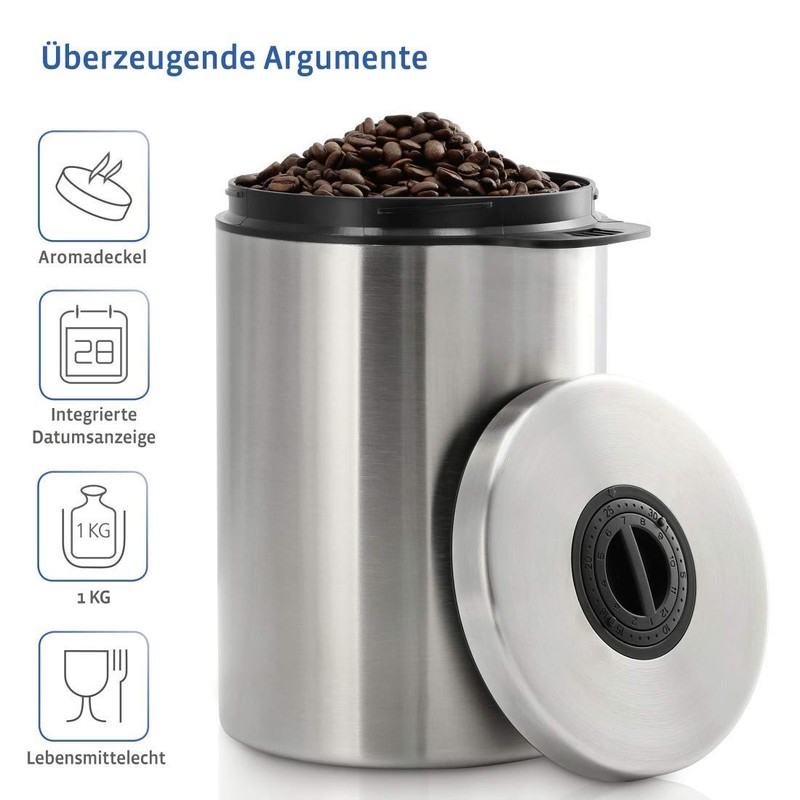 Xavax Coffee Canister Airtight for 1 kg Coffee Beans (Container