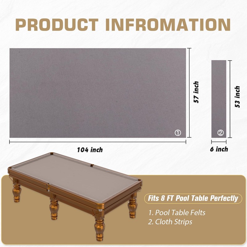 iEsstros Pool Table Felt 8 Foot Billiard Table Cloth Pool