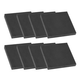 PATIKIL Rubber Solid Anti-Vibration Pads, 8 Pcs 80mm x 10mm Thick Rubber Square Washers Multi-Purpose Gasket Pad Bushings Spacer for HVAC Compressor Air Conditioner, Black