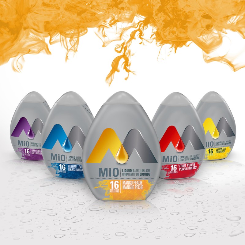 MiO Mango Peach Liquid Water Enhancer, 48mL/1.6oz, Imported from Canada}