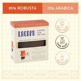 LACÀPH PHIN BLEND - Vietnamese Coffee with 85% Robusta 15% Arabica - Ground Coffee