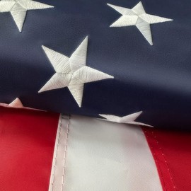 American Flag 3x5 Ft Heavy Duty American Flags for Outside with Embroidered Stars and Sewn Stripes US Flag with Brass Grommets Waterproof UV Resistant for High Wind All Weather (3x5 210D)