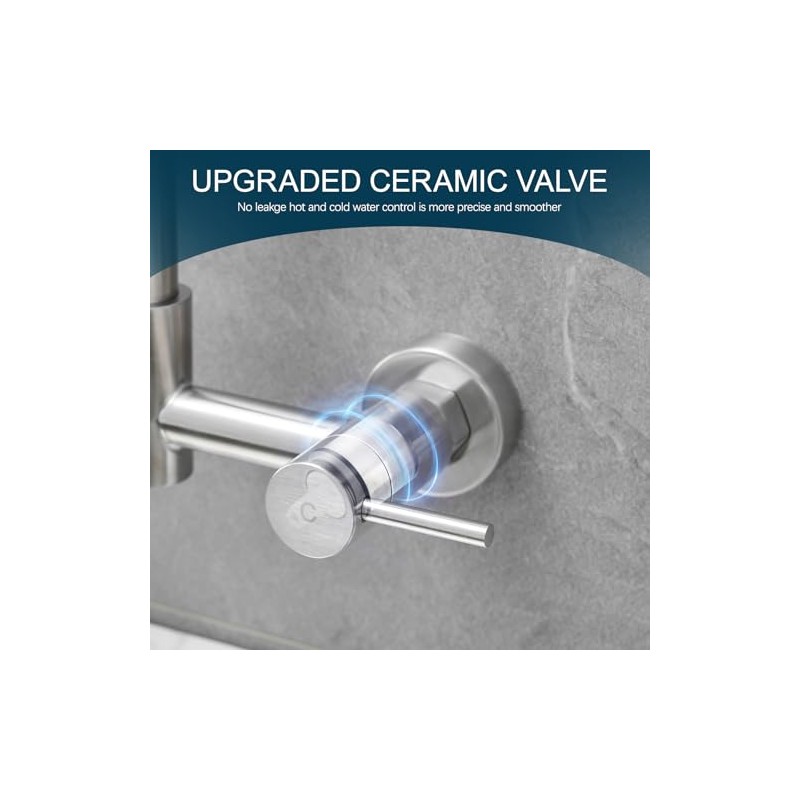 AIMADI Wall Mount Kitchen Faucets, 8-Inch Center | Wall Mount