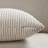 FDTERN Set of 2 Cream Beige Corduroy Christmas Cushion Covers,