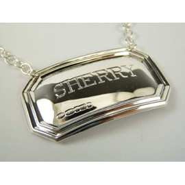 New Sterling Silver Decanter/Wine Label - Sherry - Boxed