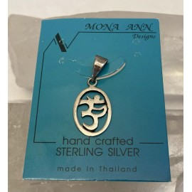 Mona Ann Sterling Silver OM OHM Pendant