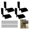 SRNETKJ 2 PCS 90 Degree Round Wood Post Fence Brackets