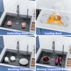 Large Sink Rack 28.4" X 14.3",Metal Sink Protector for Kitchen