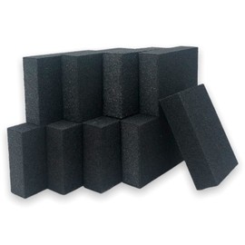 Creavvee 9 Pieces Wet and Dry Sanding Block Dual Use Fine Medium and Coarse Grit Washable and Reusable Ideal for Wood and Metal Polishing Black Set 300 x 200mm Each Sponge