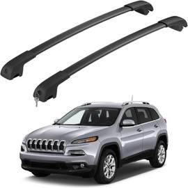 HmmtyRack Lockable Roof Rack Cross Bars Compatible with Jeep Cherokee 2014-2023, Aluminum Car Cross Bar for Rooftop Cargo Carrier Bag Basket Luggage Kayak Canoe Bike Snowboard Skiboard (Not for JGC)
