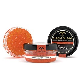 SASANIAN CAVIAR Alaskan Salmon Caviar 4 OZ., 4 OZ