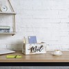 MyGift Mail Holder Storage Organizer Box Whitewashed Wood with MAIL