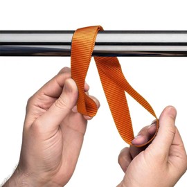 WUDQIJI Lashing Loops Soft Loops Tie Down Straps Pack of 8 29.5 x 2.5 cm Lashing Straps Loop Lashing Straps Short Belt Loops Tie-Down Straps Extremely Durable for Bicycle Motorcycle Transport (Orange)