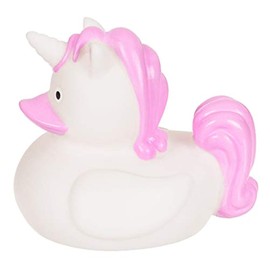 MIK funshopping Bath Duck Squeaky Duck Bath Toy (Duck Unicorn White/Pink)