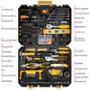 Tool Set with Screwdrivers, Ratchet Wrenches, Socket Wrenches, Hand Saw,