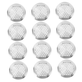 Gadpiparty 12pcs Round Vent Mesh Covers Stainless Steel Cabinet Ventilation Covers for Shoe Cabinets and Wardrobes Easy Installation Durable Design Suitable for Various Furniture