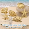 6 PCS Small Metal Hair Clips, Gold Starfish Hair Clips