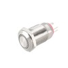 sourcing map Latching Metal Push Button Switch 12mm Mounting Dia