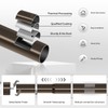 VOIIY Bronze Curtain Rods for Windows 48 to 84 Inch(4-7