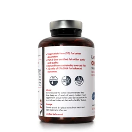 Omega -3 TG | Triglyceride Form | IFOS Certified | 900mg EPA & 600mg DHA per 2 softgels | 120 softgels