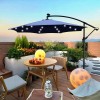 10 ft Outdoor Solar Powered LED Lighted Patio Umbrella Waterproof