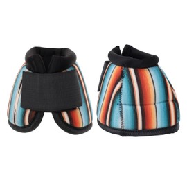 Showman Teal Serape Elite Equine Bell Boots