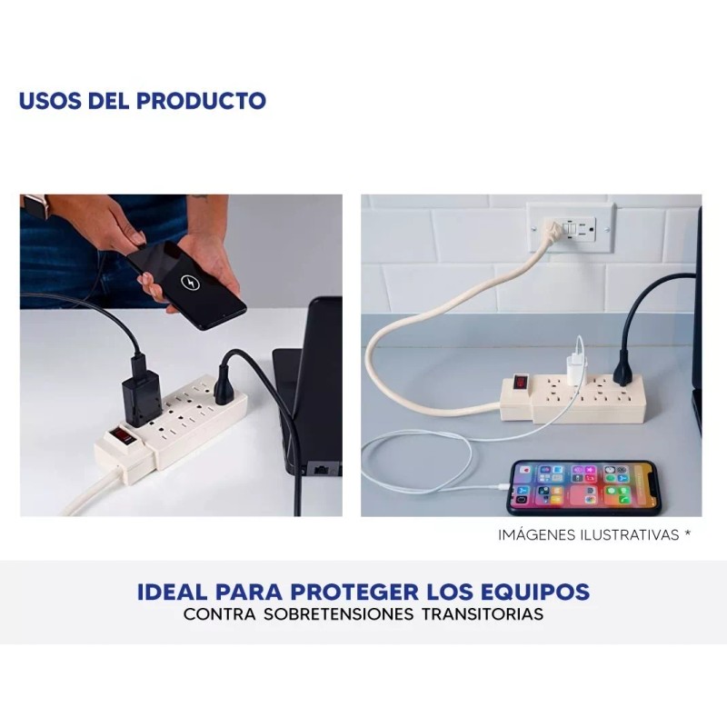 Voltech Supresor Picos 8 Entradas 110 J Indicador Voltech 47187